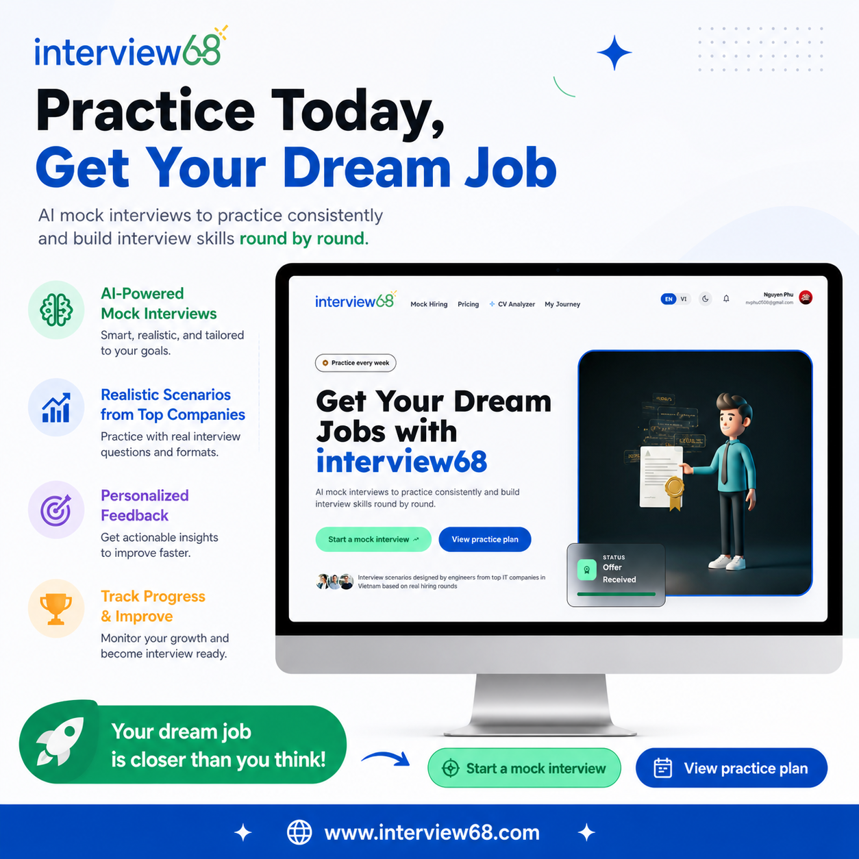 Interview68 - AI Mock Interview Platform for Vietnam Tech
